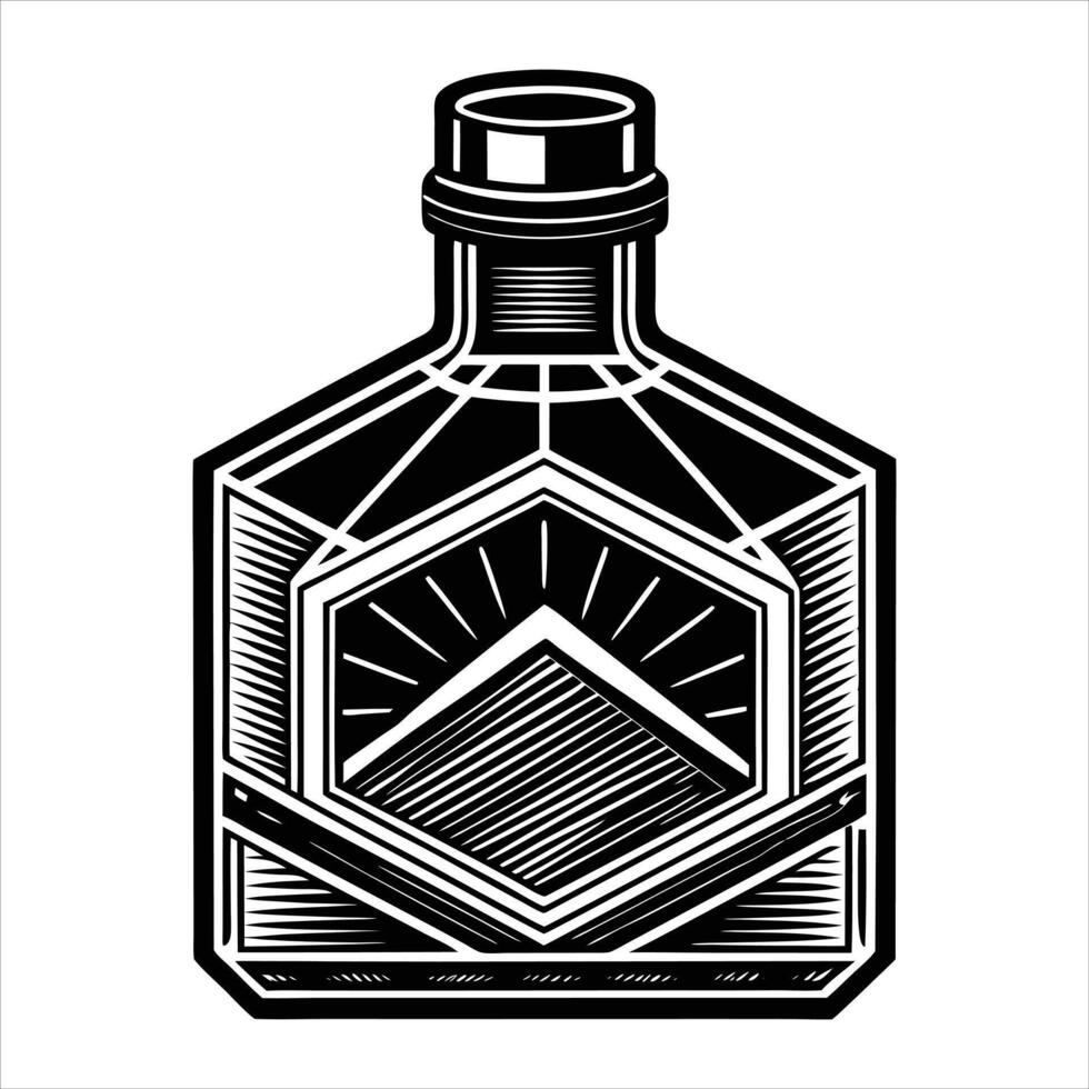 Whisky Bottle Shape vector