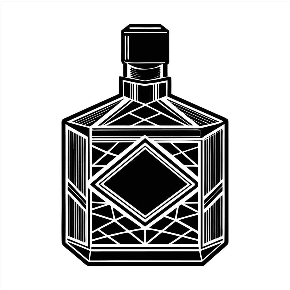 Whiskey Bottle Silhouette vector