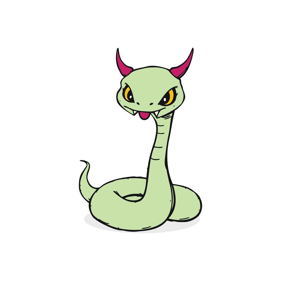 Adorable Yet Menacing Snake Mascot Artwork for TShirts and Logos vector
