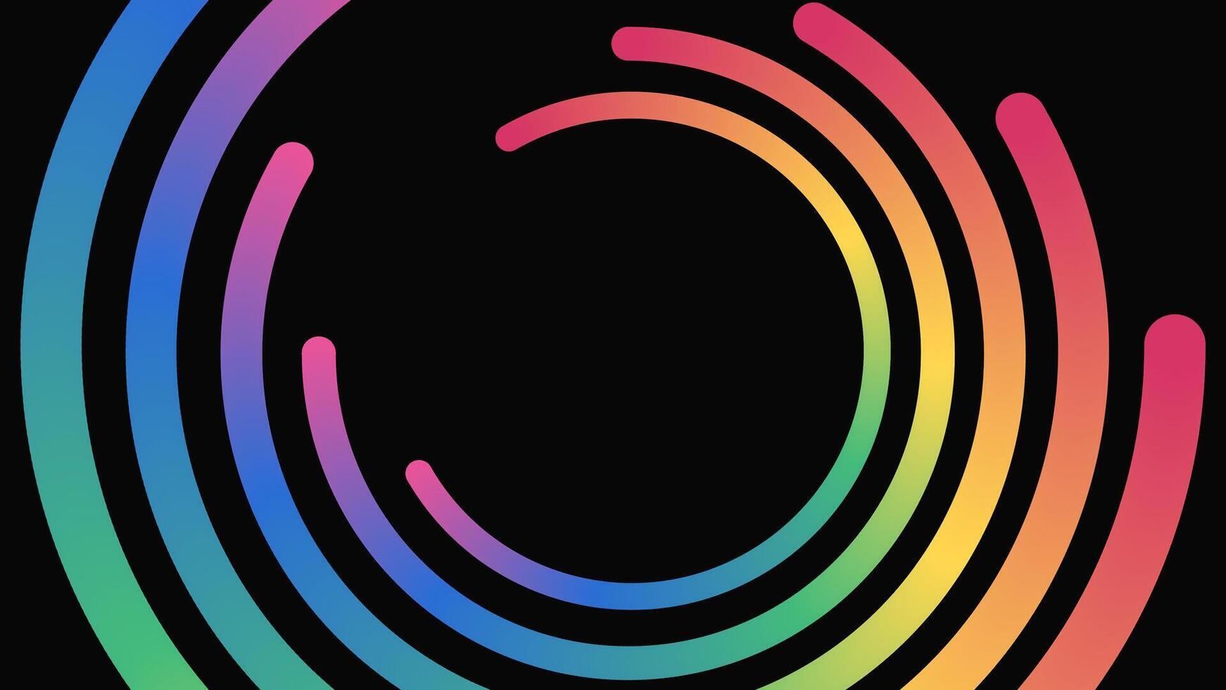 Abstract Background With Gradient Color Spiral Lines Pattern vector