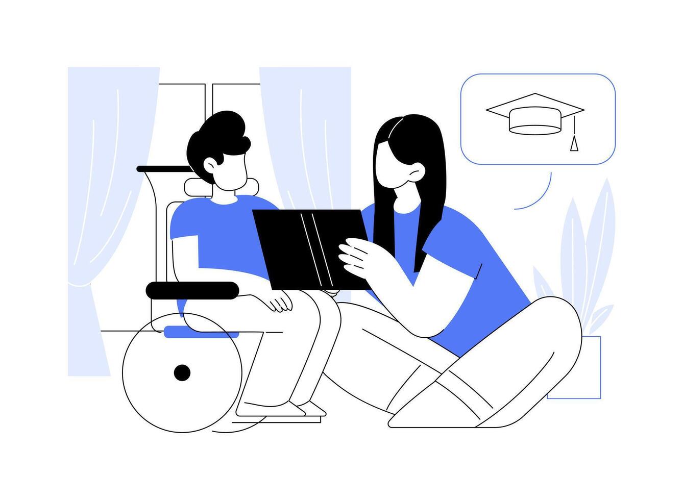 Special education isolated cartoon illustrations. vector