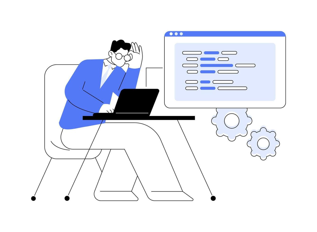 Software audit isolated cartoon illustrations. vector