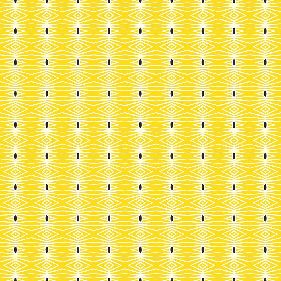 Yellow and black abstract pattern creating an infinite decor vector