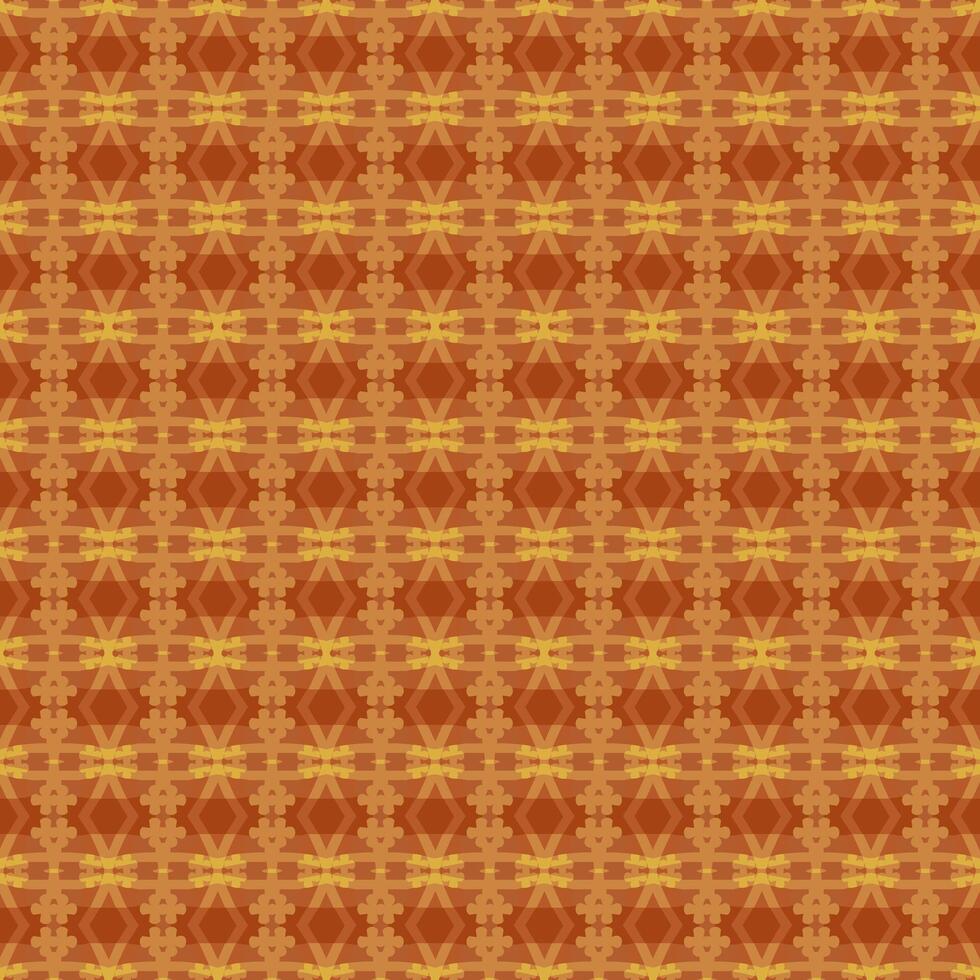 Brown and yellow abstract pattern creating an infinite decor vector