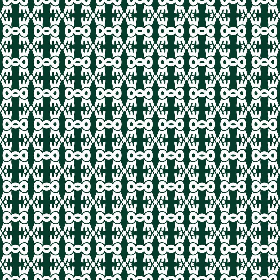 Green and white abstract pattern creating an infinite decor vector