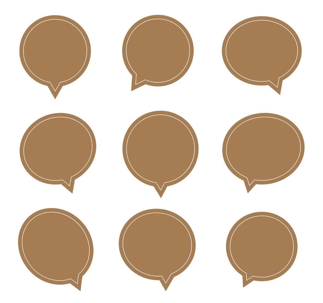 Set Of blank quote bubble frame. Quote bubbles of different forms. vector
