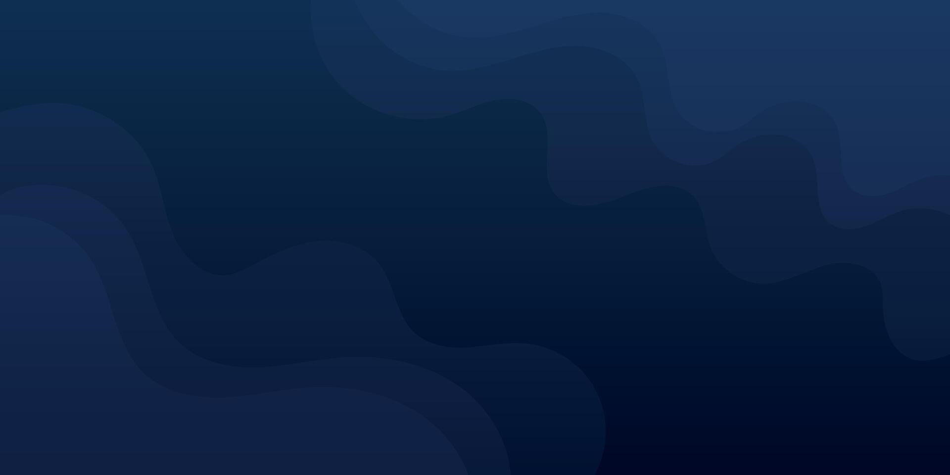 Abstract gradient dark blue background with waves. vector