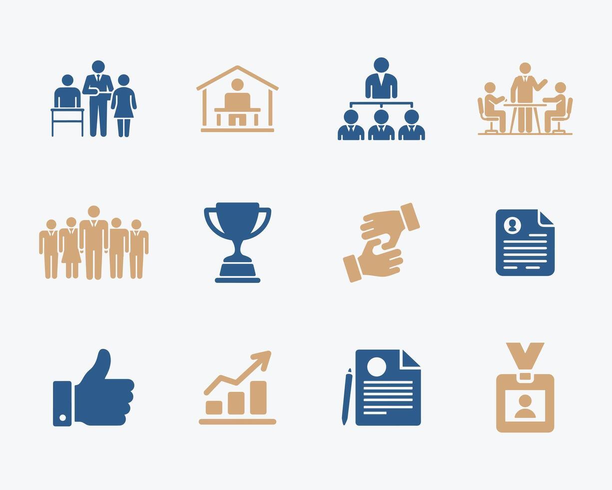 Business and Teamwork Icons Collection Perfect for Infographics vector