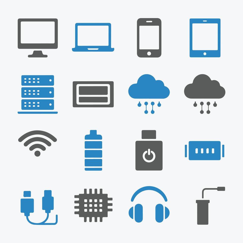 Technology Icons Collection Perfect for Infographics vector