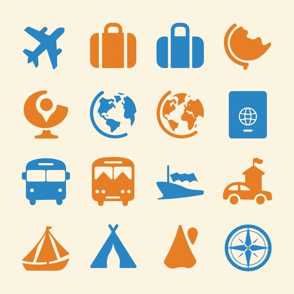 Travel Icons Collection Perfect for Infographics vector
