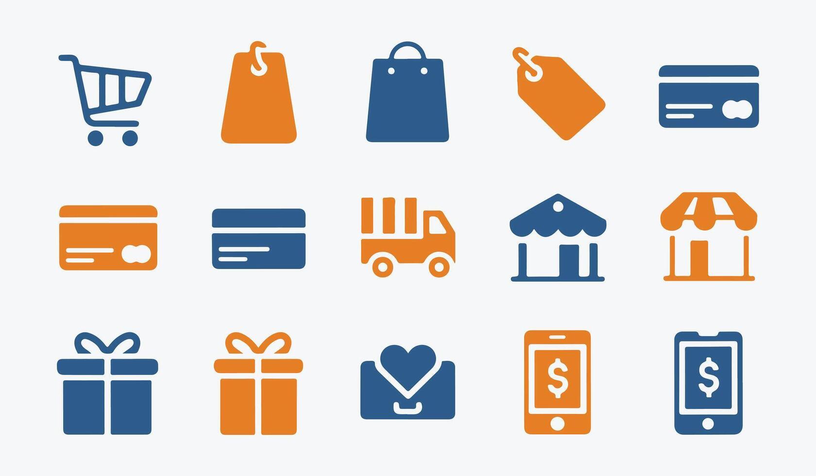 Shopping Icons Versatile and Perfect for E-Commerce and Infographics vector