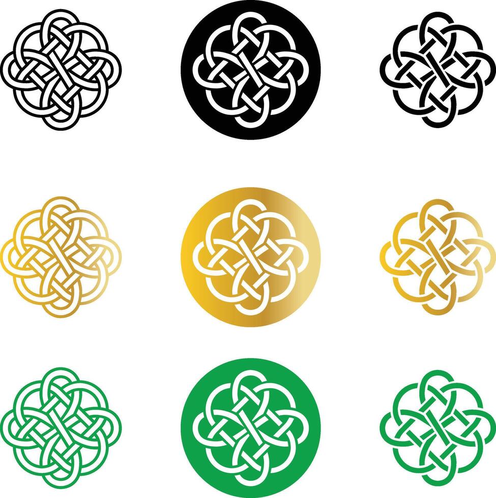 celtic knot interlocking symbol vector