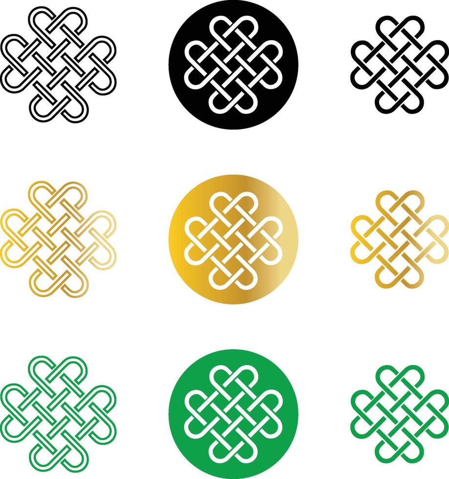 celtic knot simple interlocking symbols vector