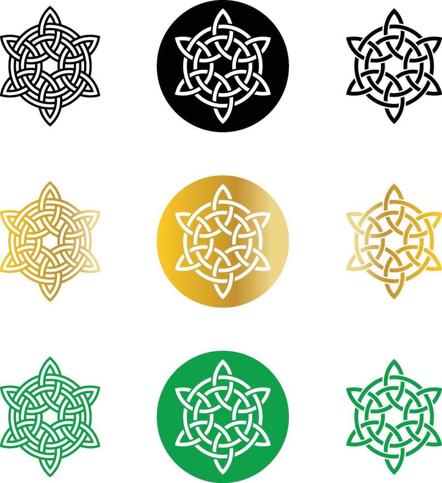 celtic knot interlocking symbols vector