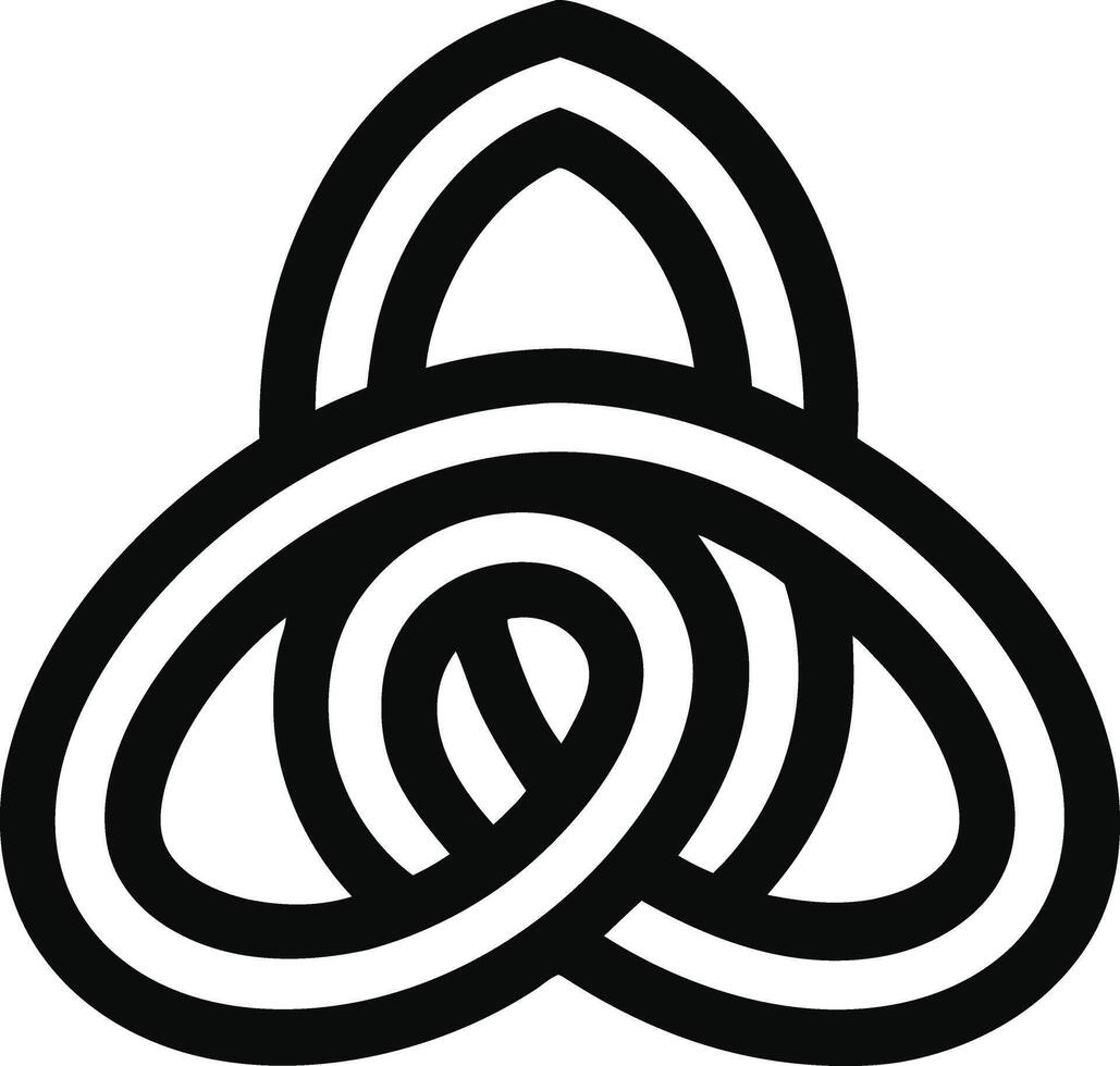 thin line triskelion symbol icon art. vector