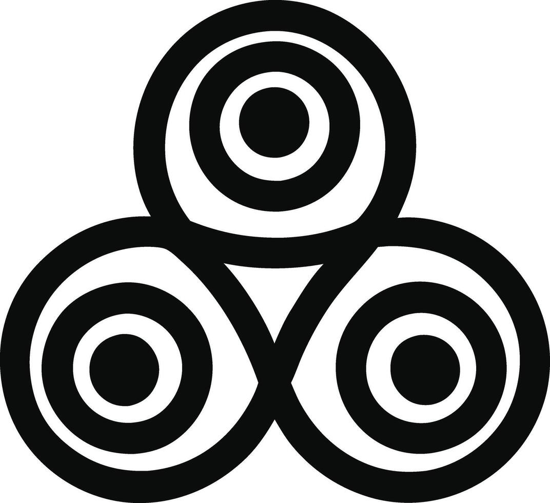 thin line triskelion symbol icon. vector