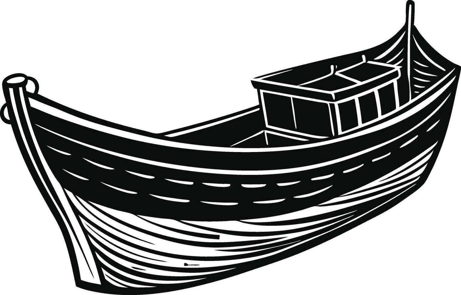 boat on white background . vector
