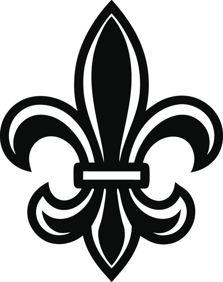 thin line fleur delis icon vector