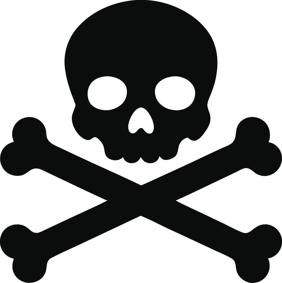 skull and crossbones icon art. vector