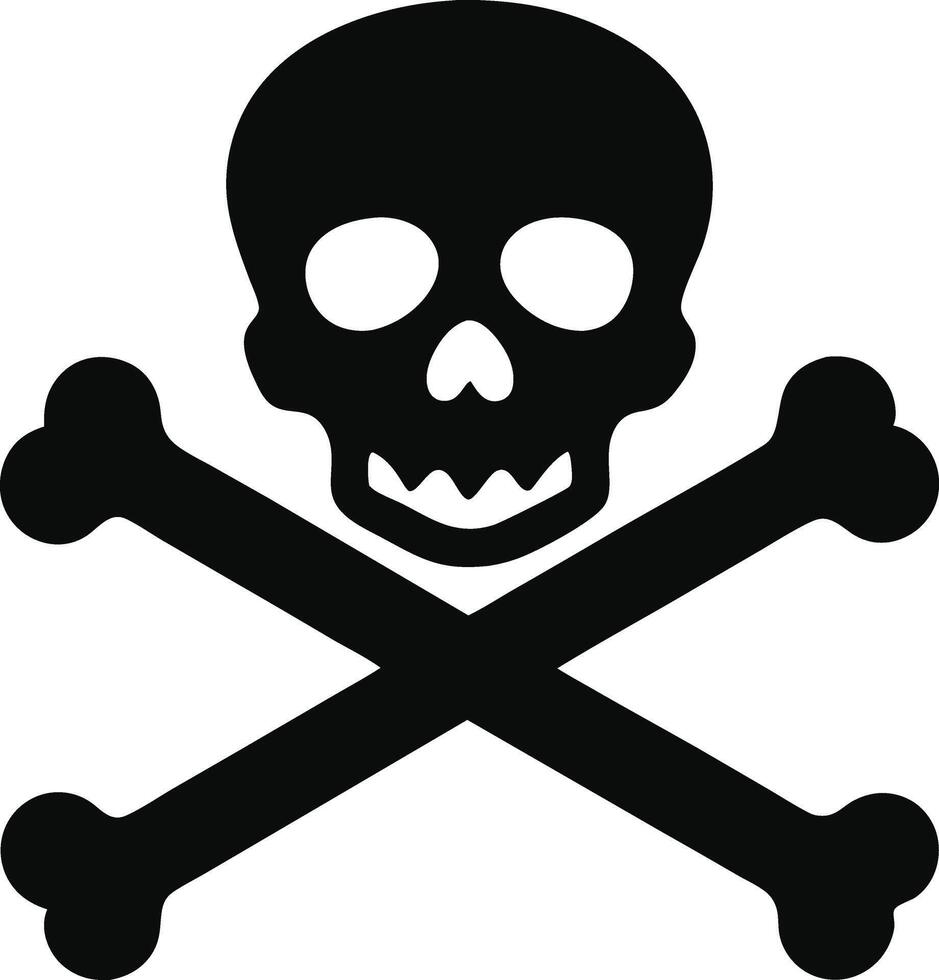 skull and crossbones icon art design vector
