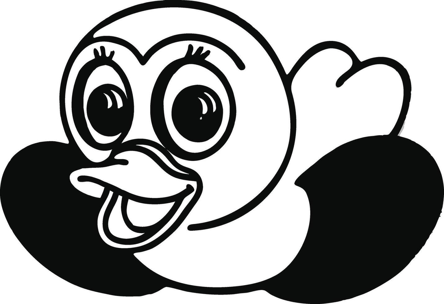 silly duckling icon on white background. vector