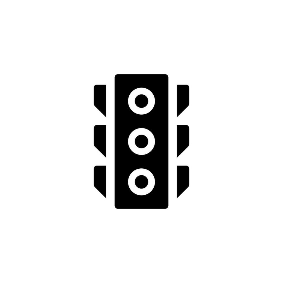 Traffic light Icon Stock Image. vector