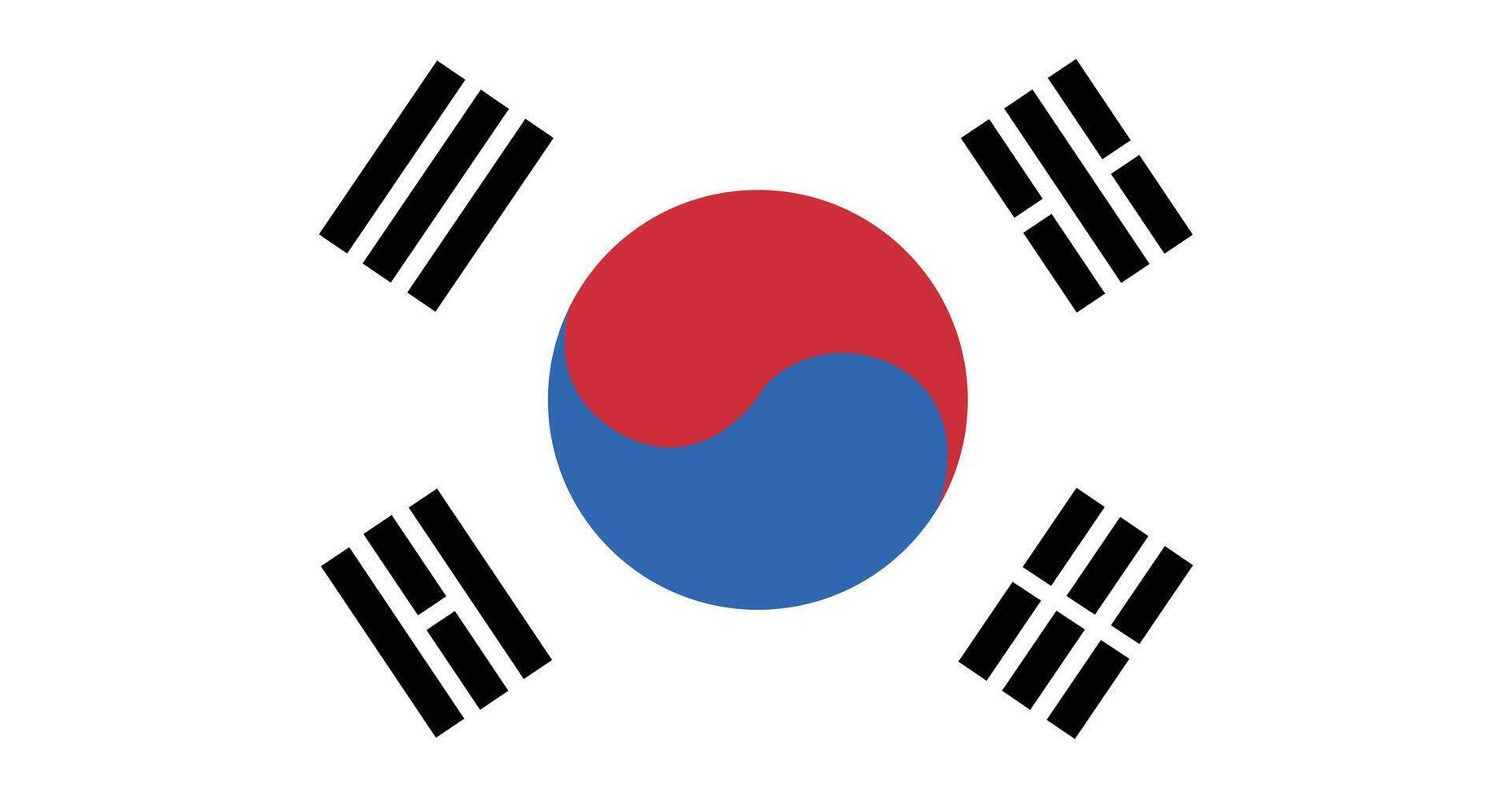 South Korea Flag Stock Illustrations vector