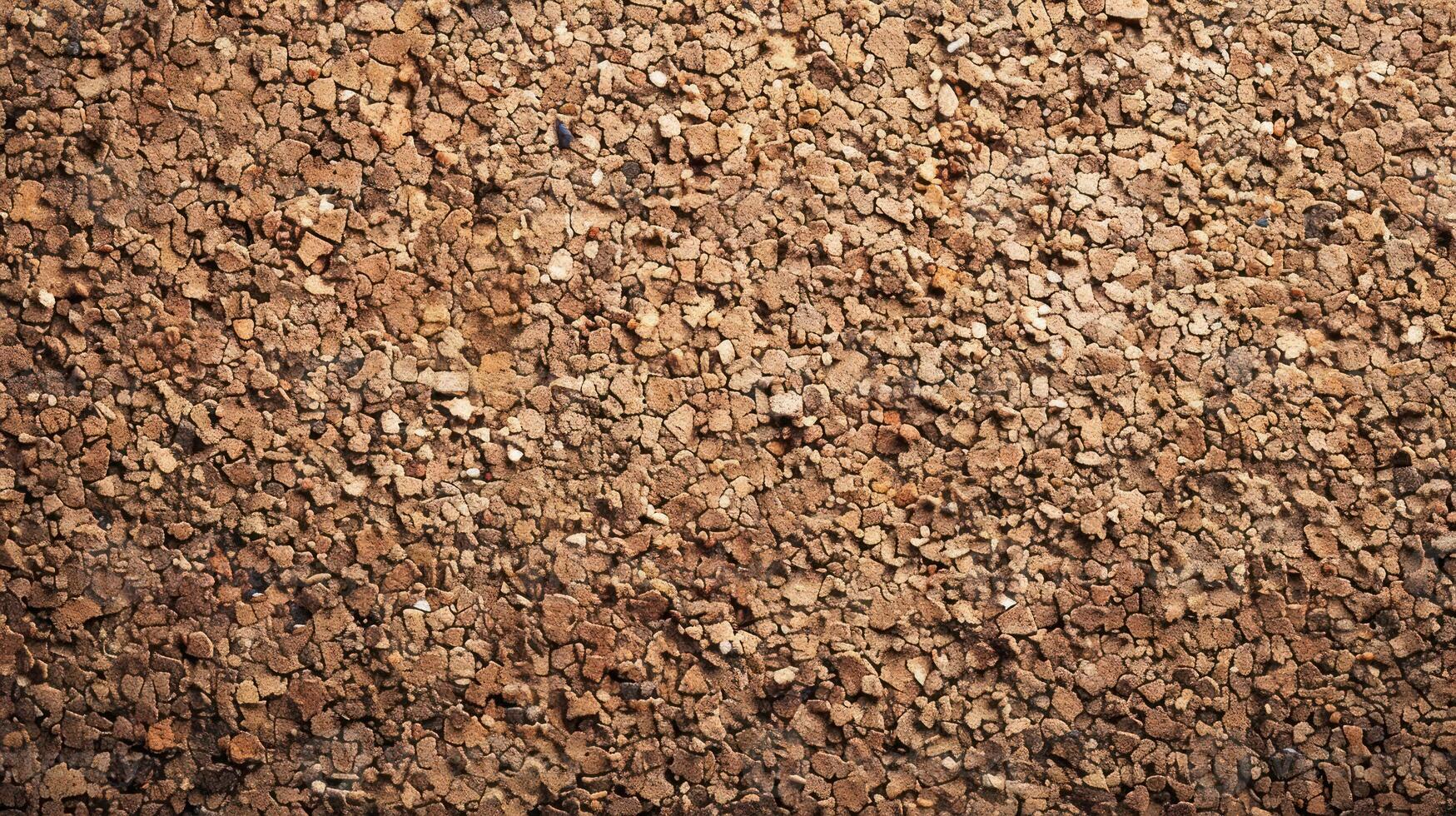 A close-up view of brown, textured material resembling wood chips or mulch. photo