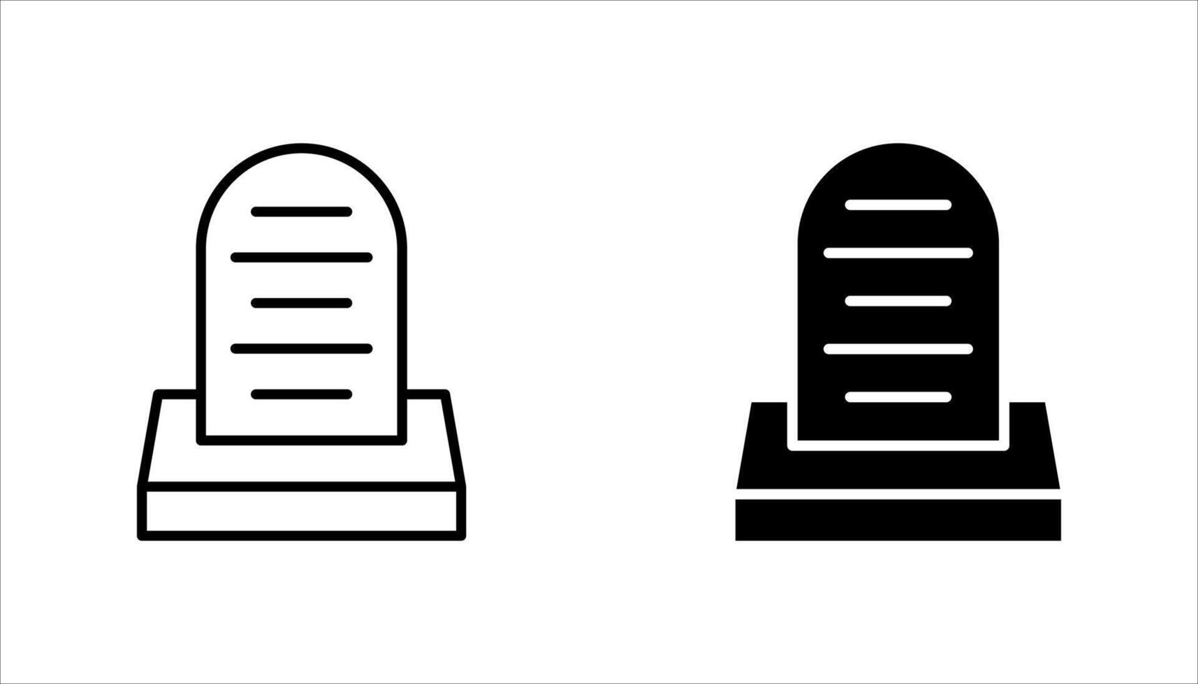 Tombstone icon set, on a white background. vector