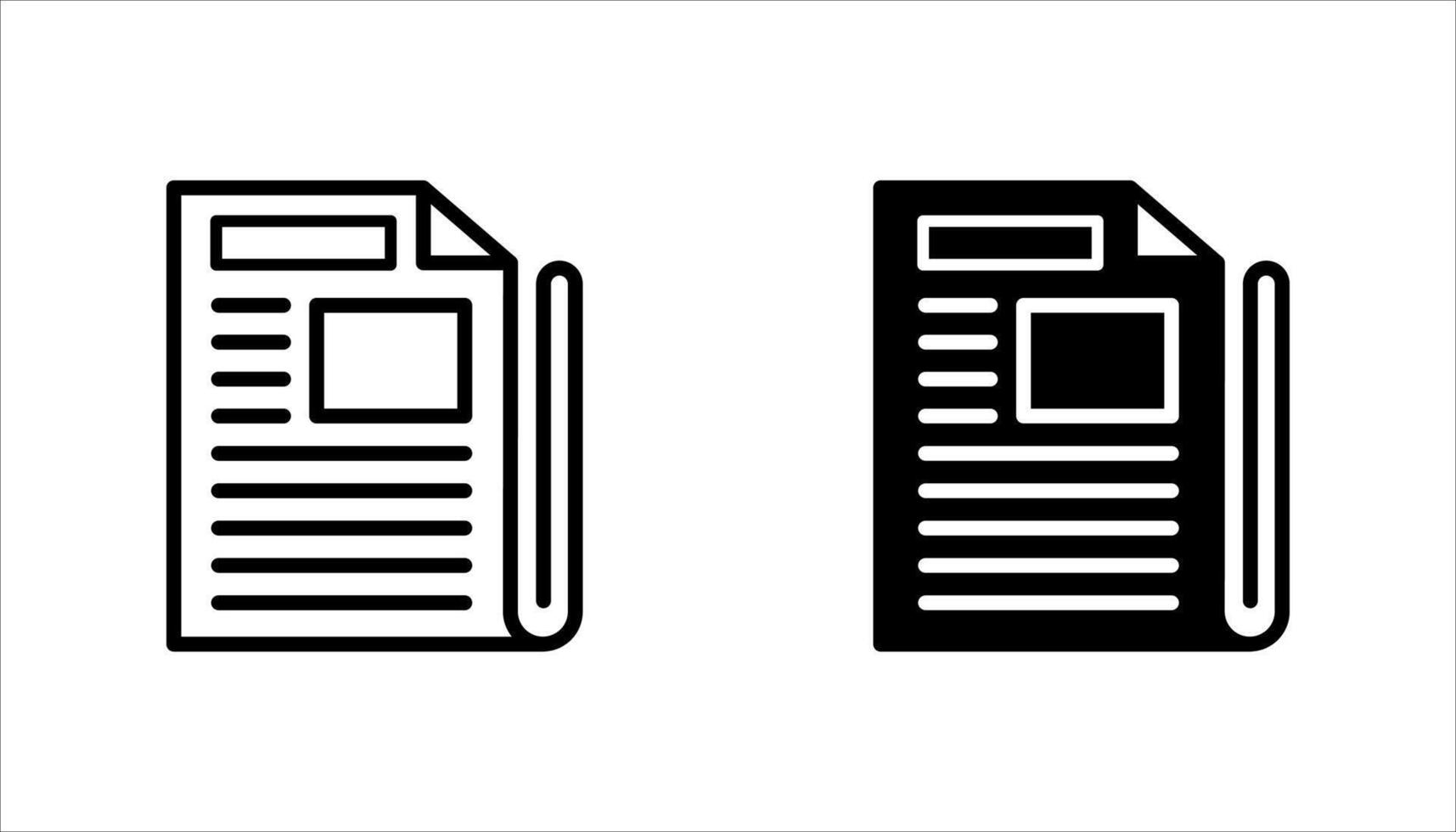 flat black newspaper icon set vector