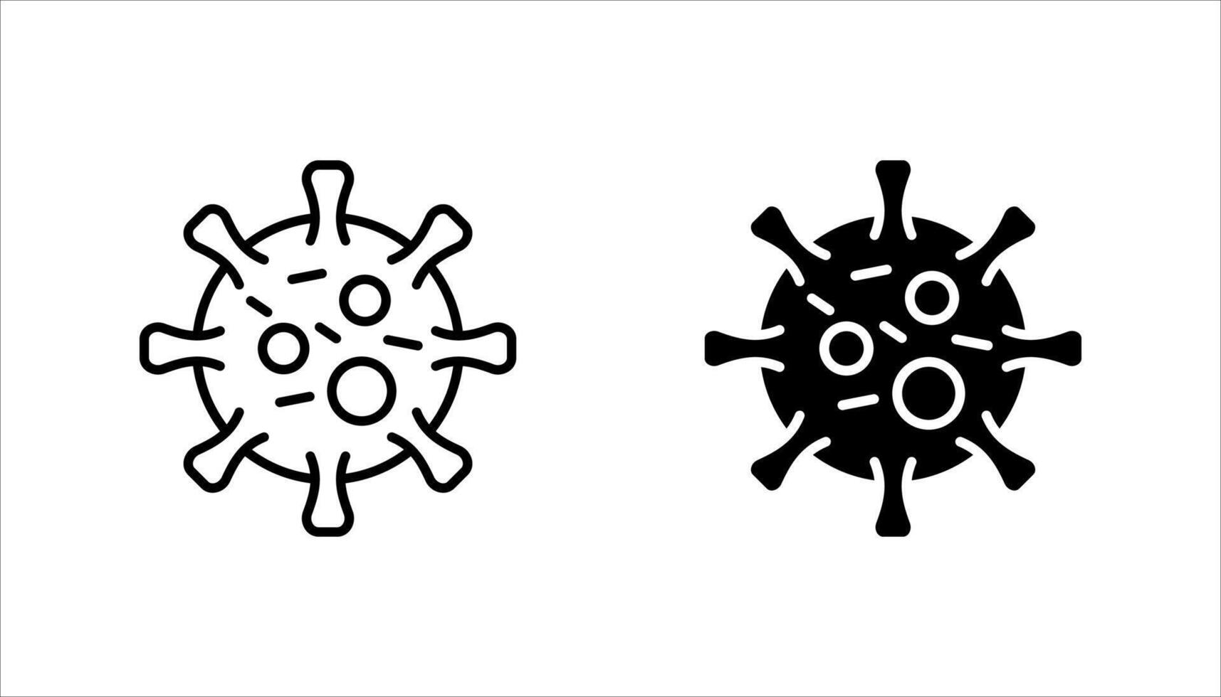 icon set of viruses and bacteria. vector