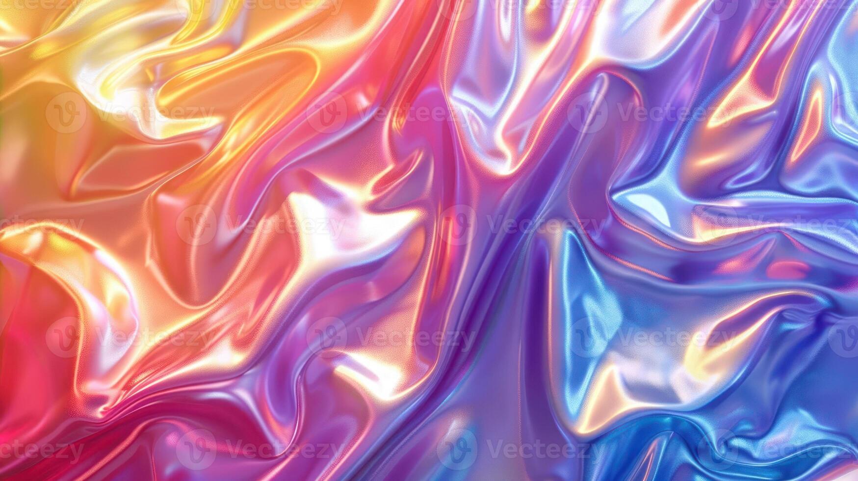 A vibrant, flowing abstract design with colorful, glossy textures. photo