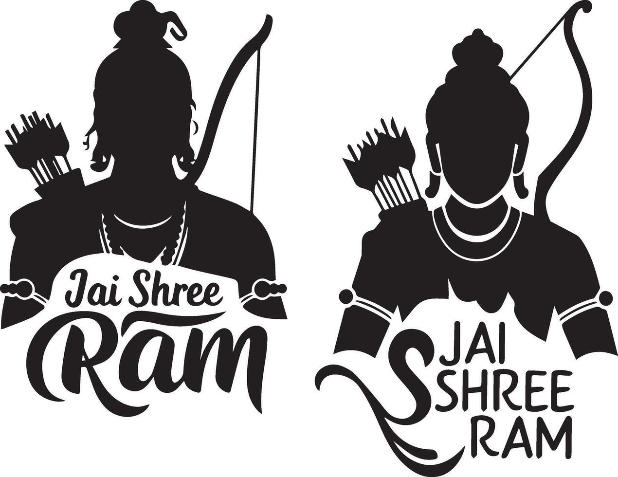 two different logos for jai shee ram vector