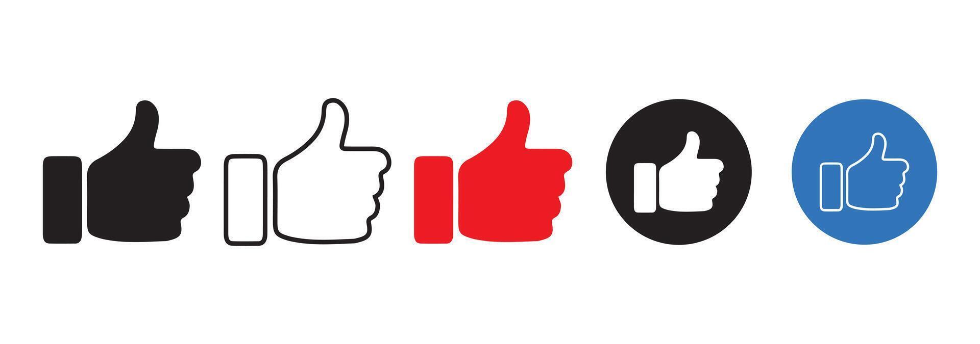 Set of social media icon. Like reaction icon. Illustration EPS 10 vector