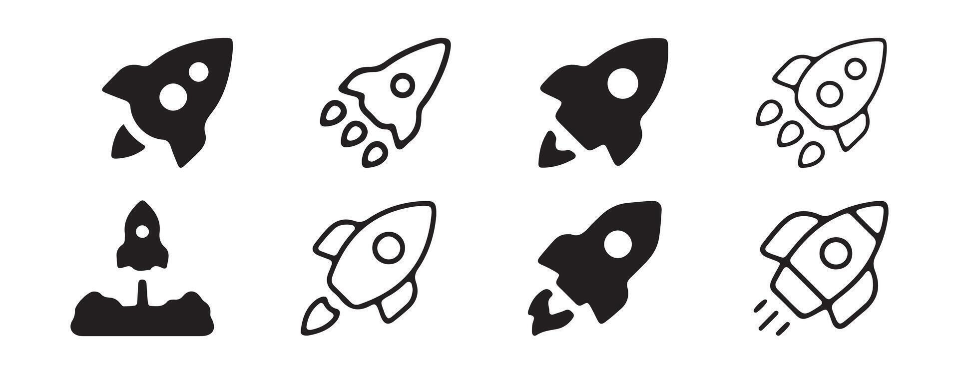 Startup business icon. Rocket icon vector