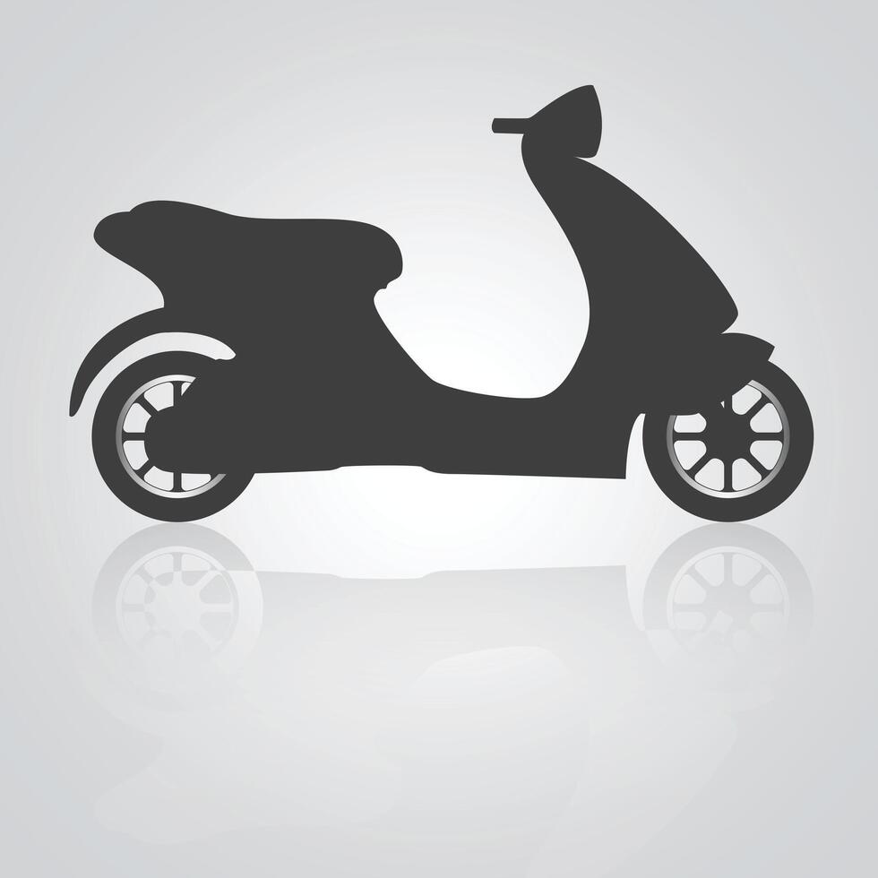 vespa icon black and white, unique vector