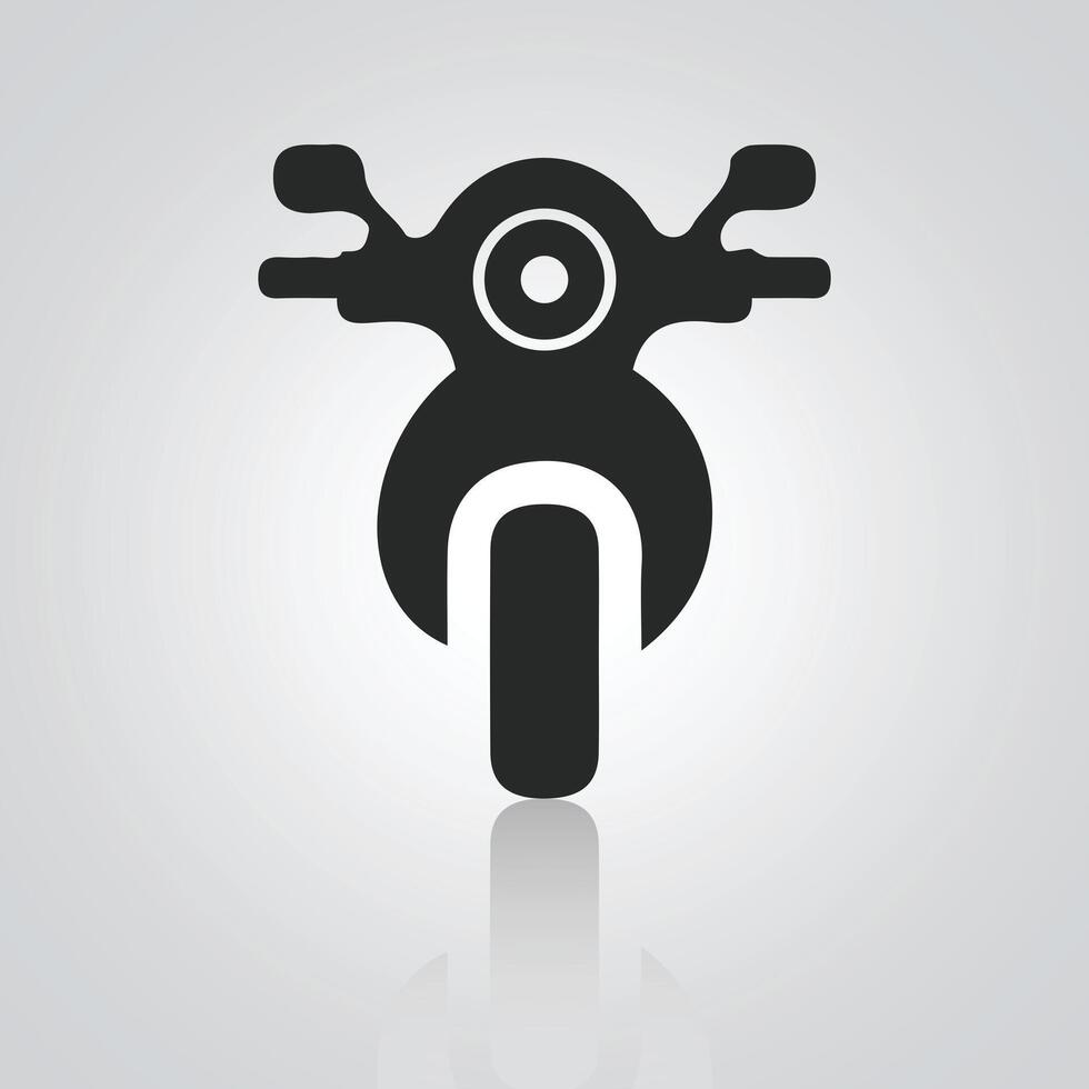 Vespa cycle icon black white vector