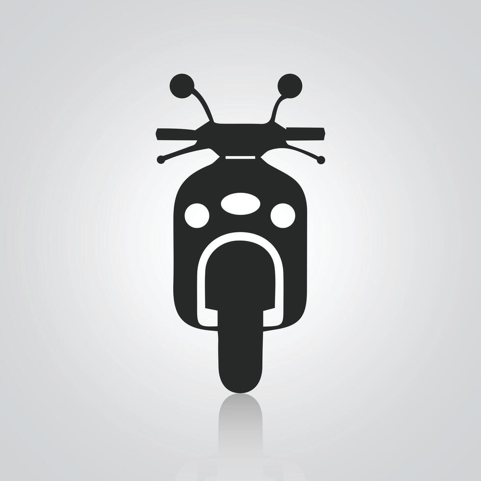 Vespa logo, scooter icon black white vector