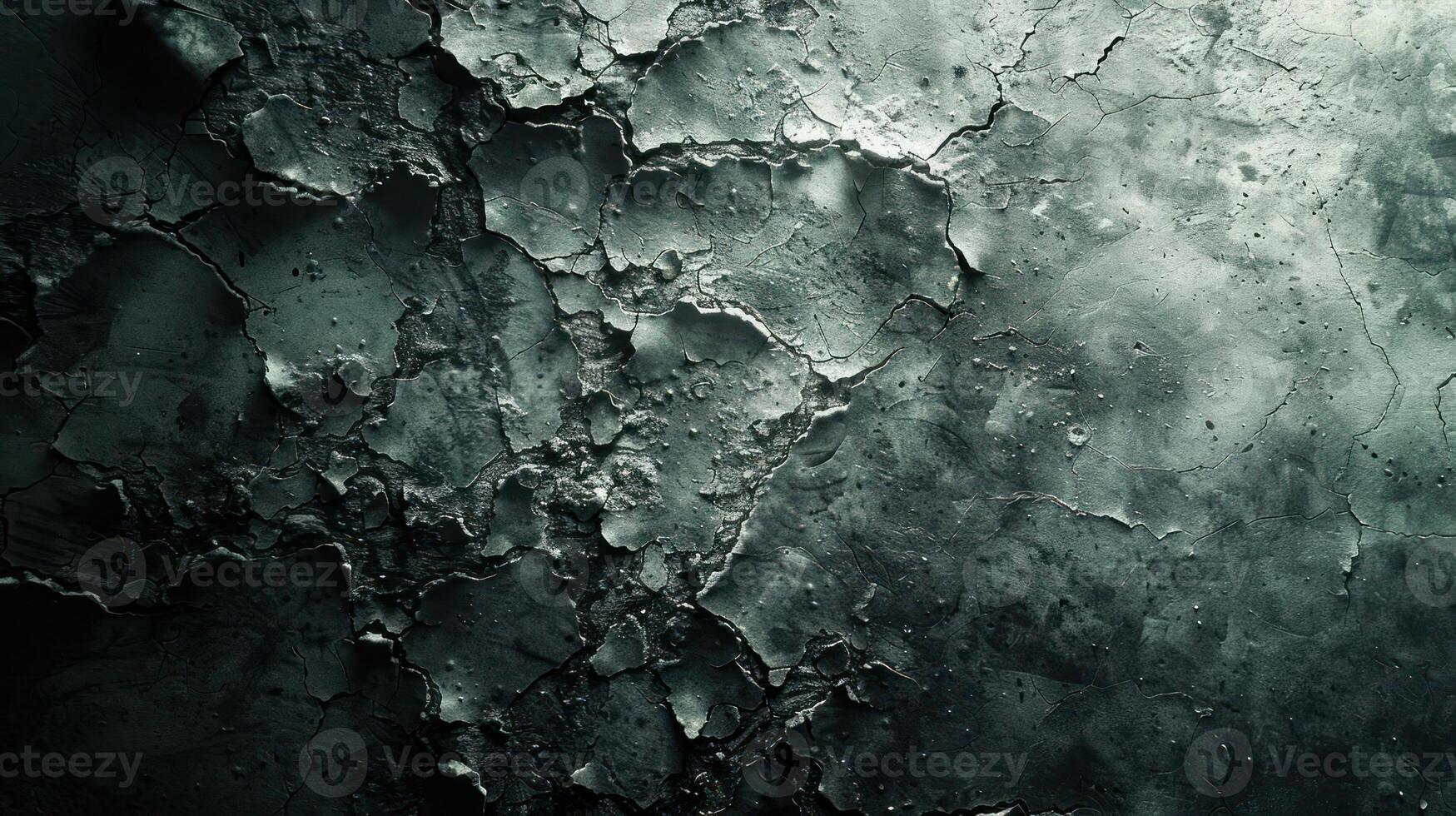 A textured surface with cracks and variations in tone, evoking a sense of depth and age. photo