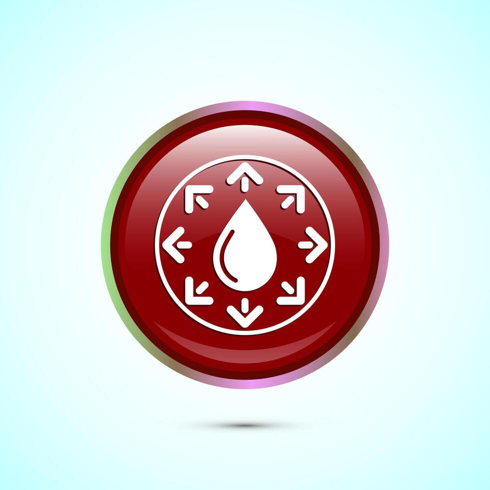 Cold pressed icon design illustration. Cold pressed label badge logo design template, Red color round button design vector