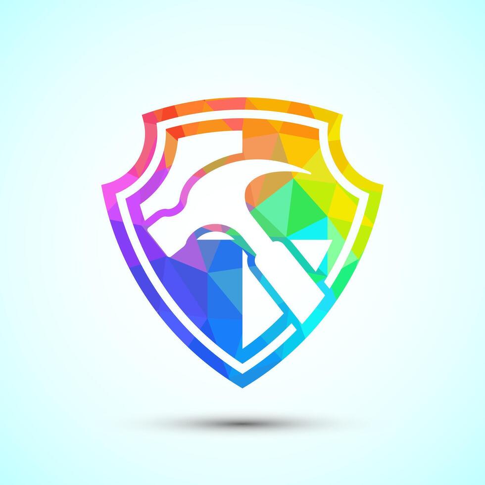 Durable icon illustration, Durable logo badge for product design element, low poly style vector