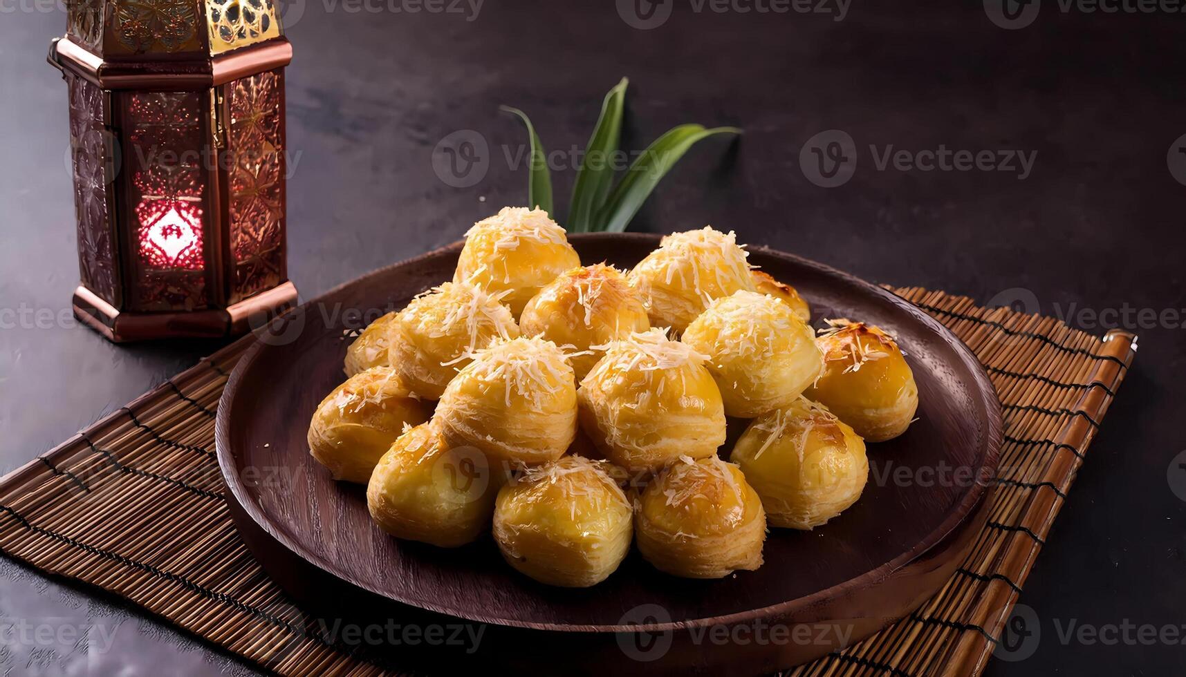 Nastar or Pineapple Tart, Most Popular Various of Kue Kering Lebaran, Usually Served During Hari Raya. photo