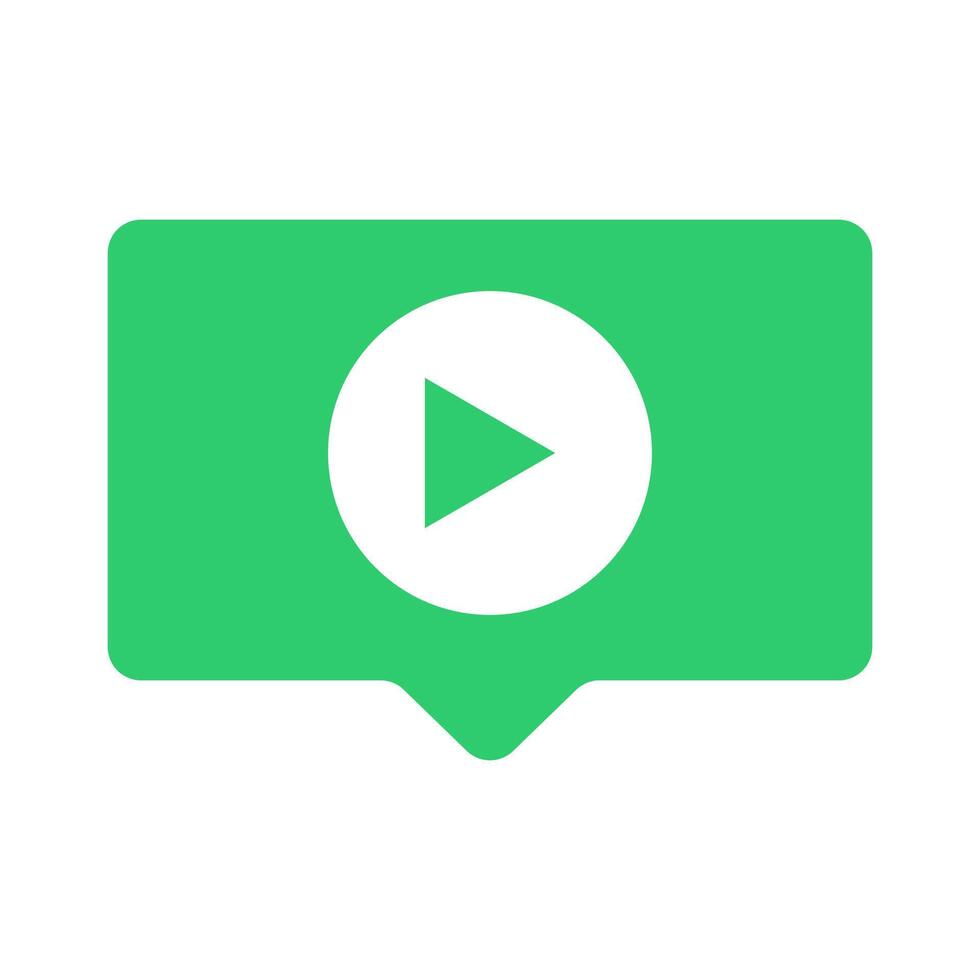 A green player icon on a white background vector