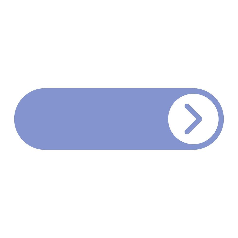 A purple button with an arrow pointing to the left on background vector