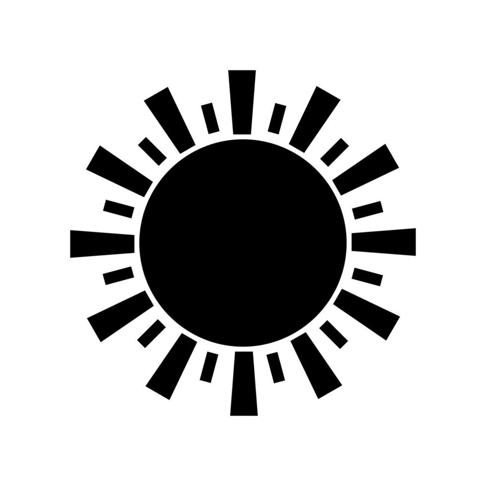 Sun icon on background vector