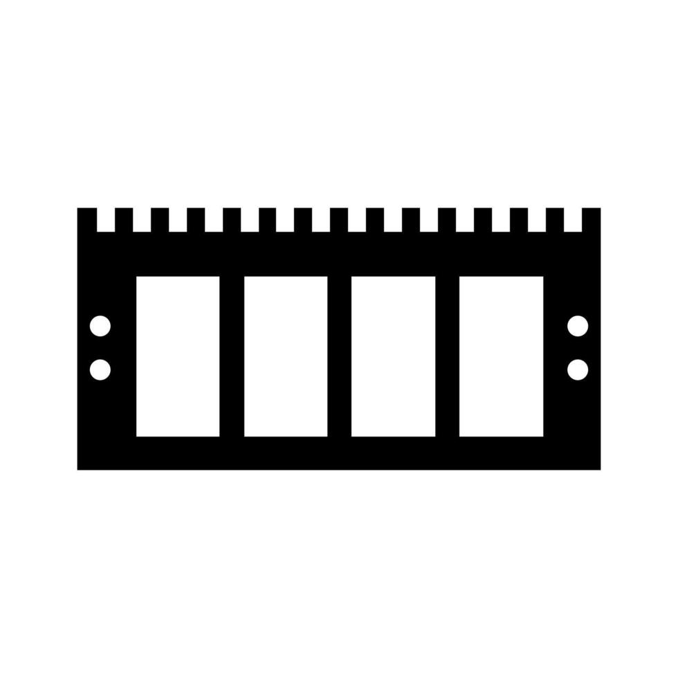 A black and white image of a film strip vector