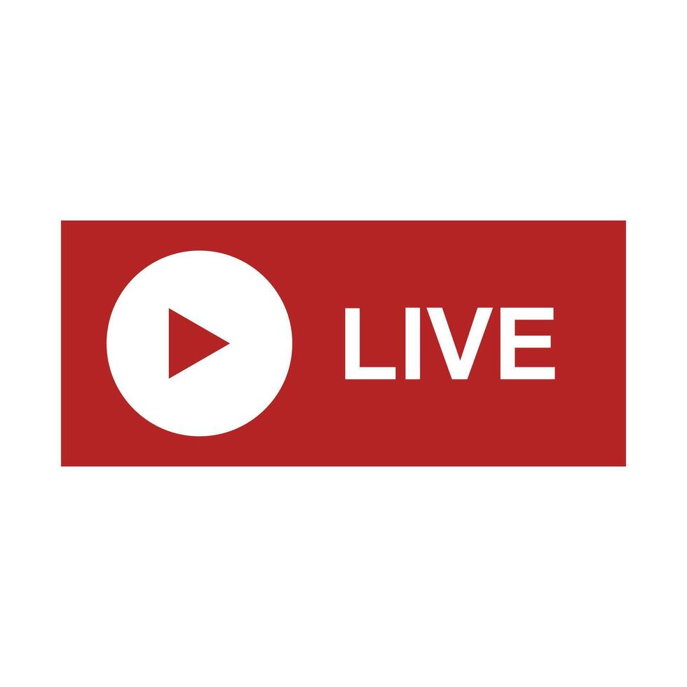 Live on youtube vector