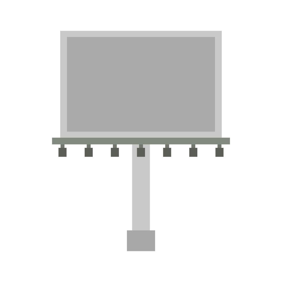 Blank billboard on white background vector