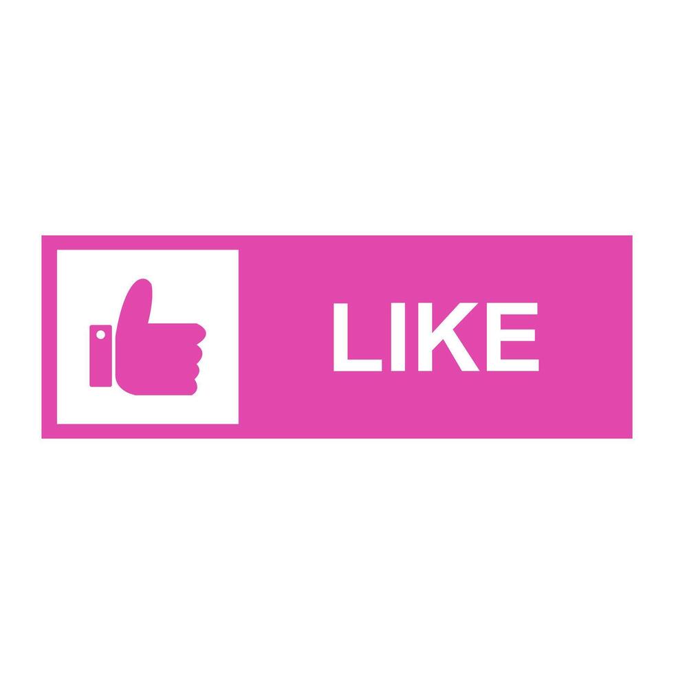 Like button icon on background vector