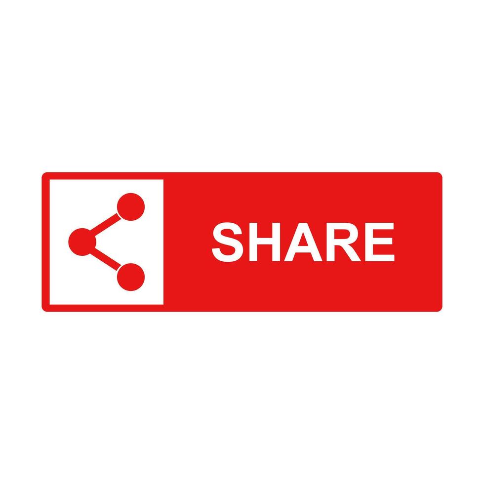 Share button on background vector